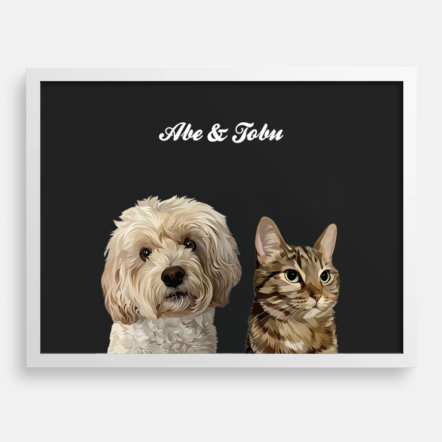 Custom Two Pet Portrait
