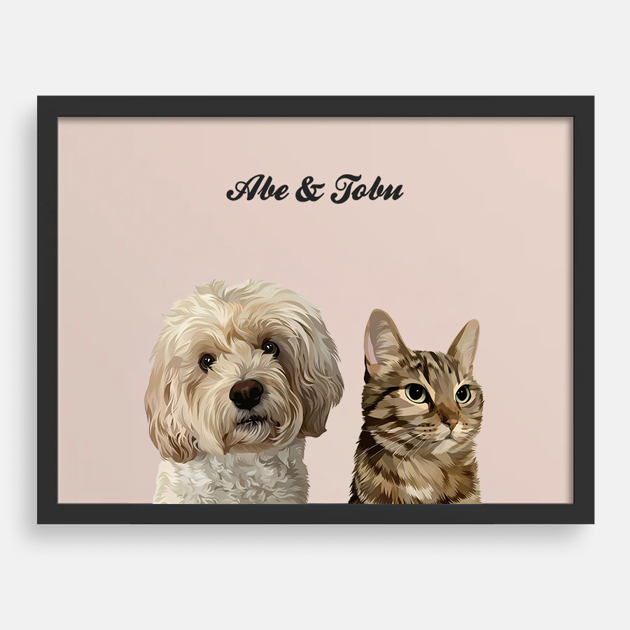 Custom Two Pet Portrait
