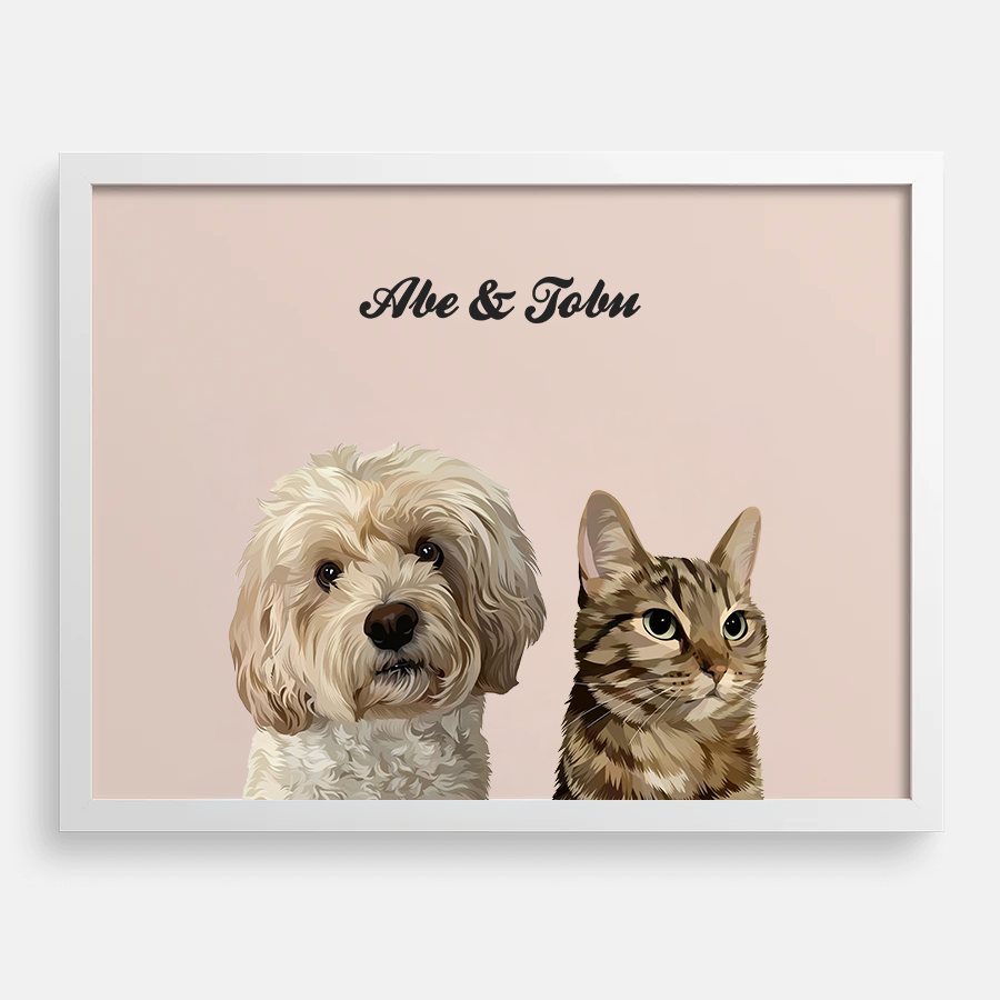 Custom Two Pet Portrait