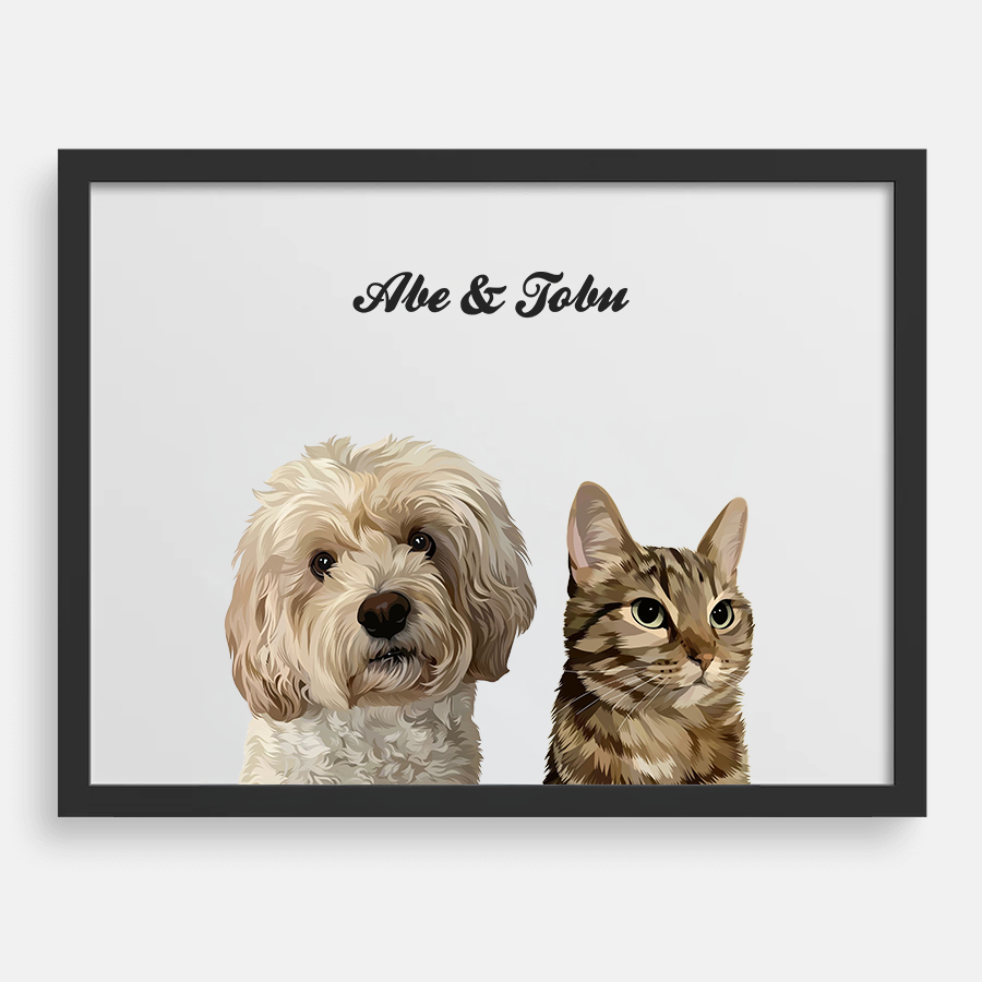 Custom Two Pet Portrait