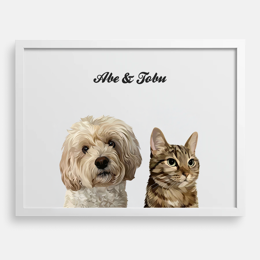 Custom Two Pet Portrait