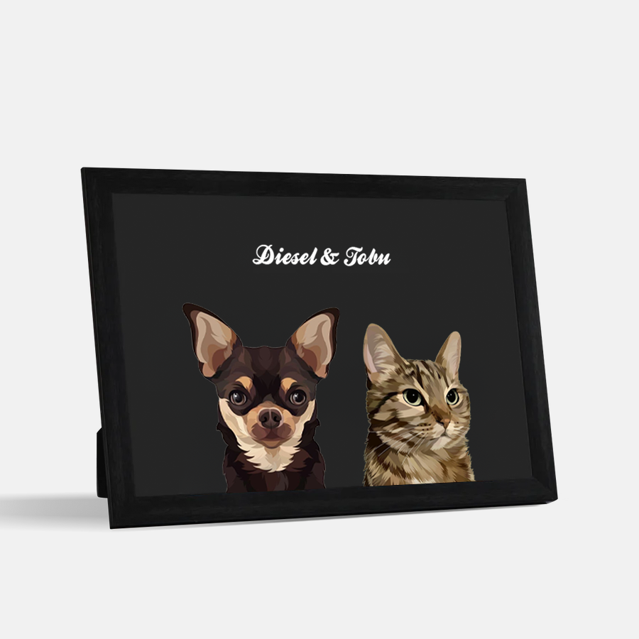 Custom Desktop Two Pet Portrait